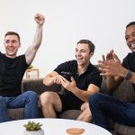 Group watching sports