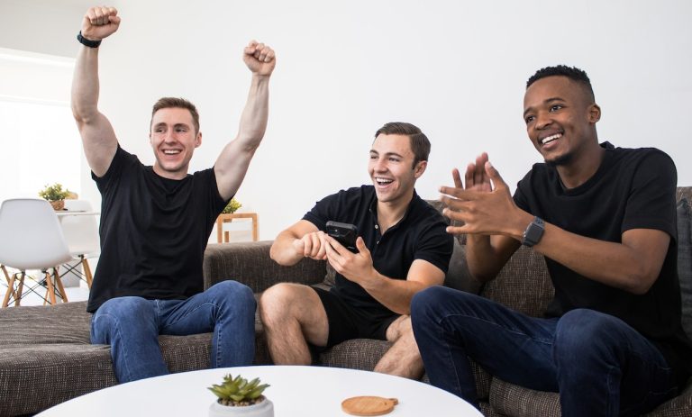 Group watching sports