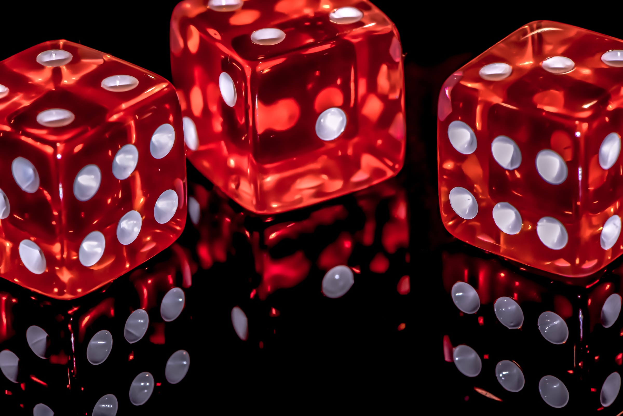 Three red dices